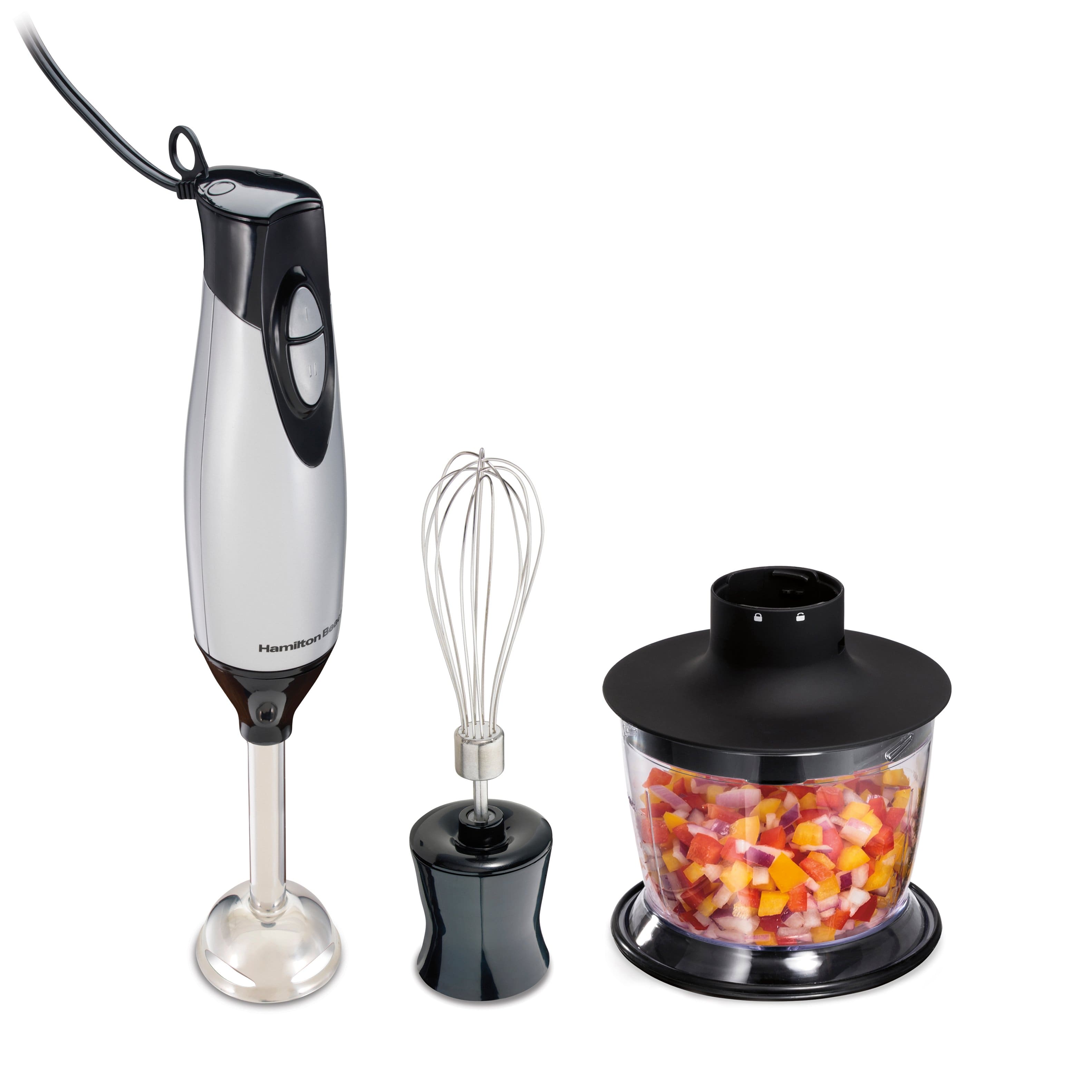 Front. Hamilton Beach - 2 Speed Hand Blender - Black/Grey.