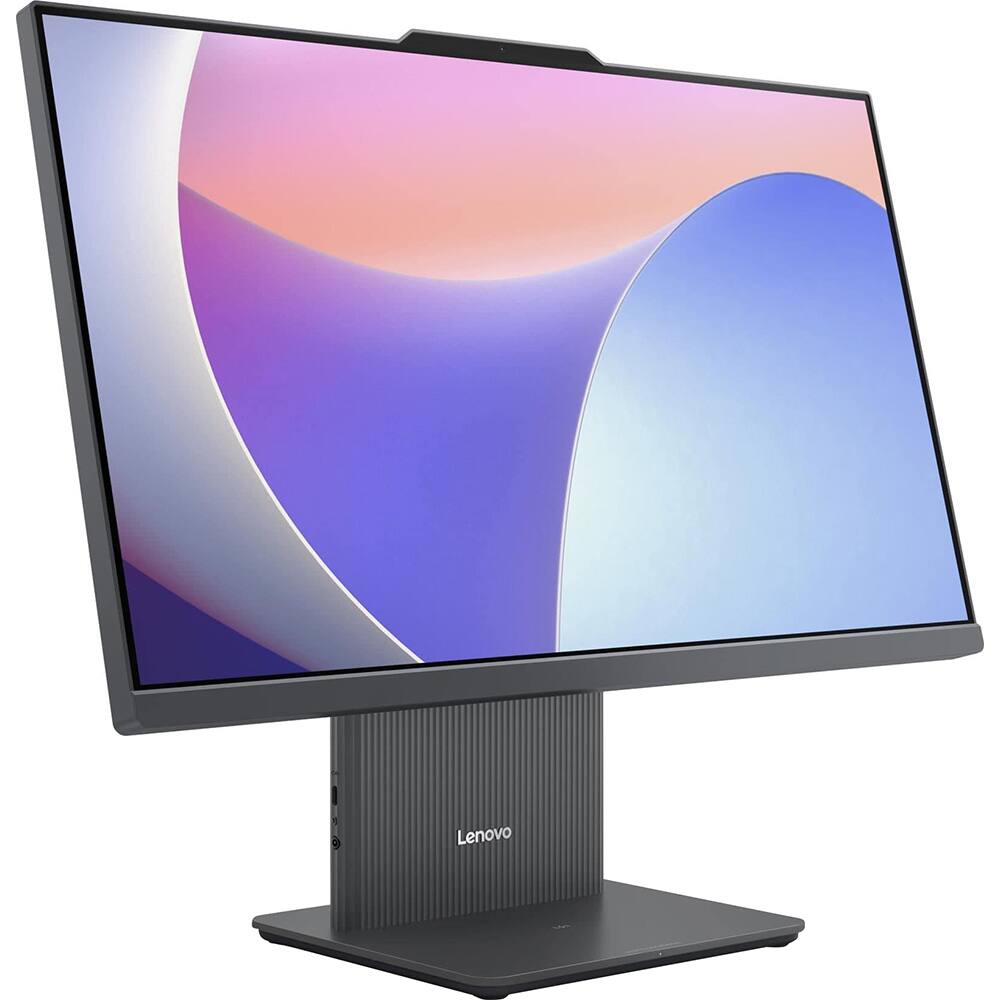 Alt View 2. Lenovo - 24" IdeaCentre All-in-One – Intel Core i5-13420H – 8GB Memory – 256GB Solid State Drive - Luna Gray.