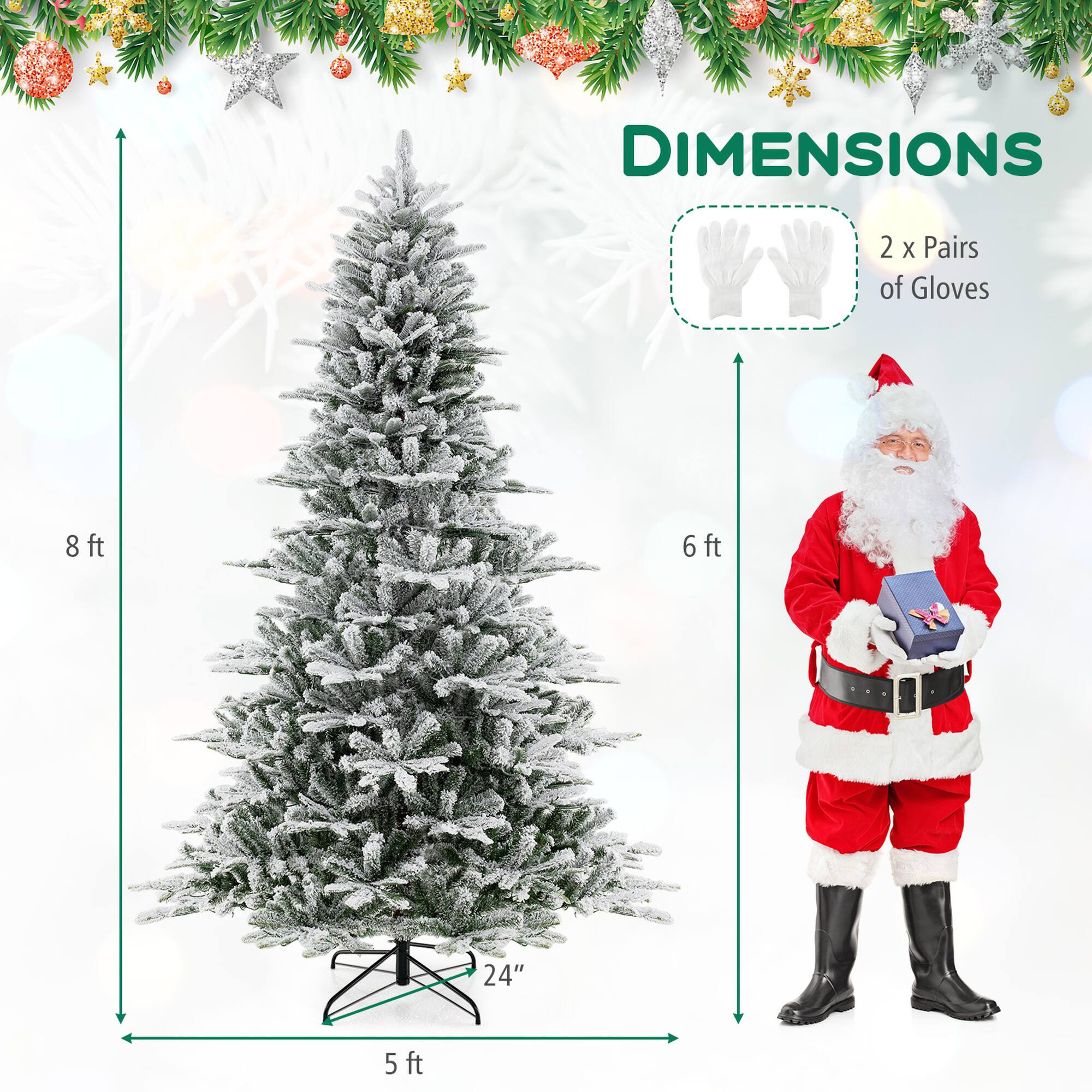 DIMENSIONS 2 x Pairs of Gloves 8 ft 6 ft 5 ft 24"