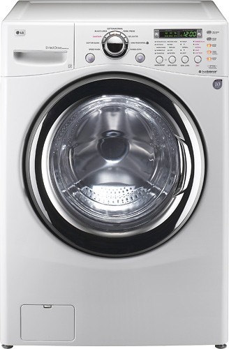  LG - 3.6 Cu. Ft. 9-Cycle Washer and 6-Cycle Dryer Combo - White