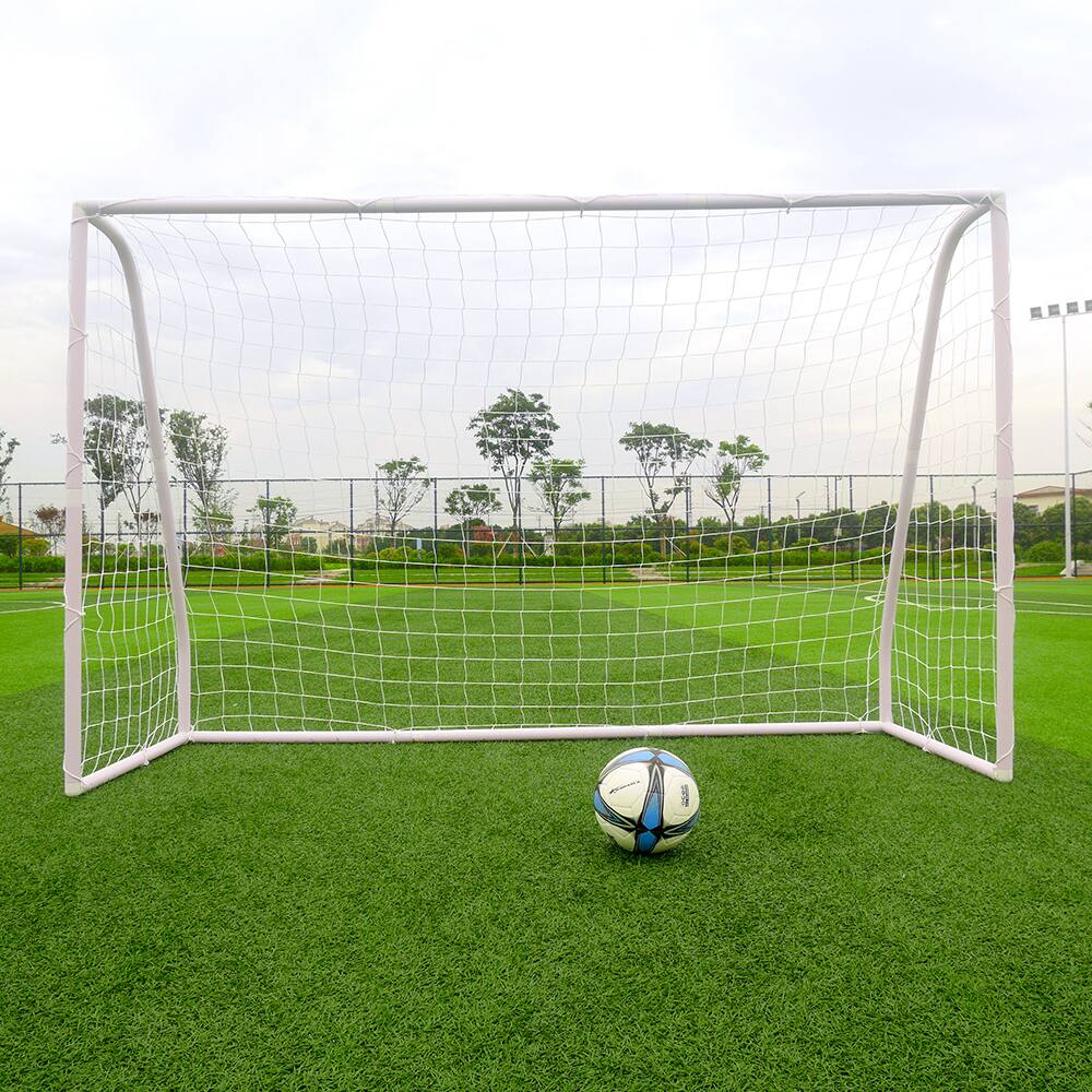 Angle. Winado - Soccer Goal 8 x 5 ft Portable Soccer Nets Easy to Assemble PVC Frame, Design for Backyard Practice and Fun for Teens - White.