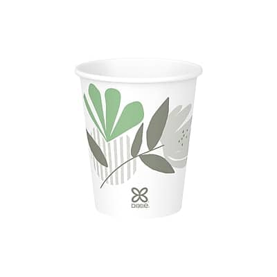 Front. Dixie - Pathways Paper Hot Cups, 10 oz., 50/Pack - White.