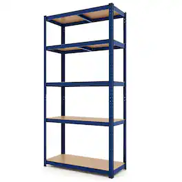 Costway - 5 Tier Adjustable Garage Shelving Unit with 2000 lbs Max Load for Warehouse - Blue