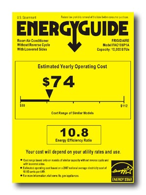 Best Buy: Frigidaire 10,000 BTU Window Air Conditioner White FAC104P1A