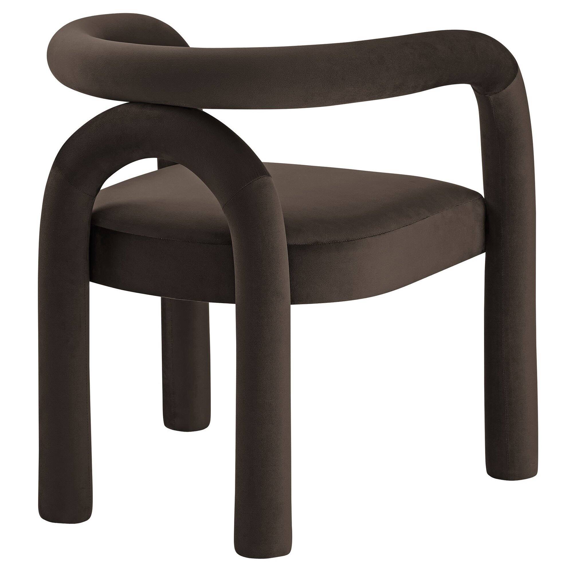 Alt View 1. Modway - Astrid Performance Velvet Dining Chair by Modway - Brown.