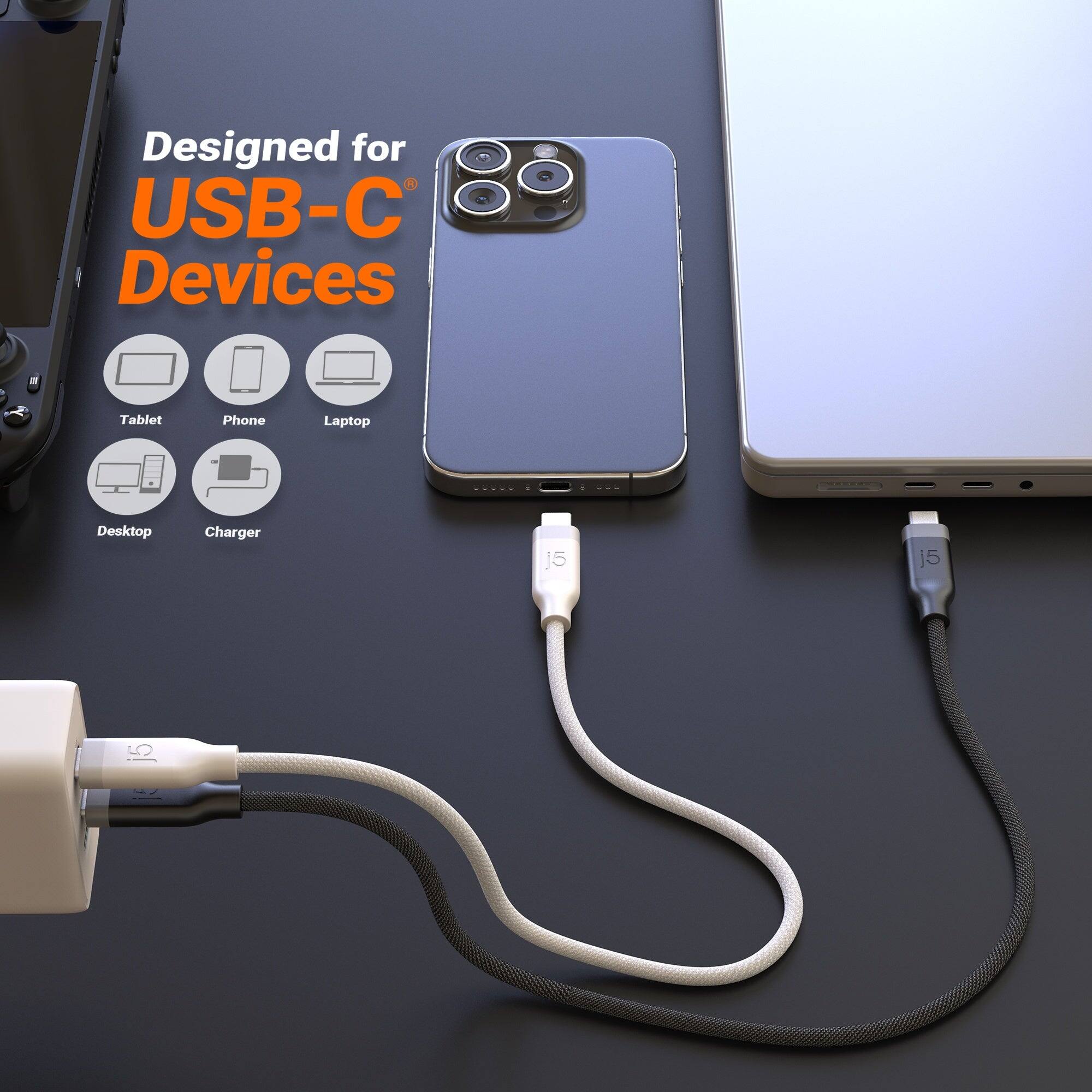 Designed for USB-C Devices

Tablet Phone Laptop Desktop Charger