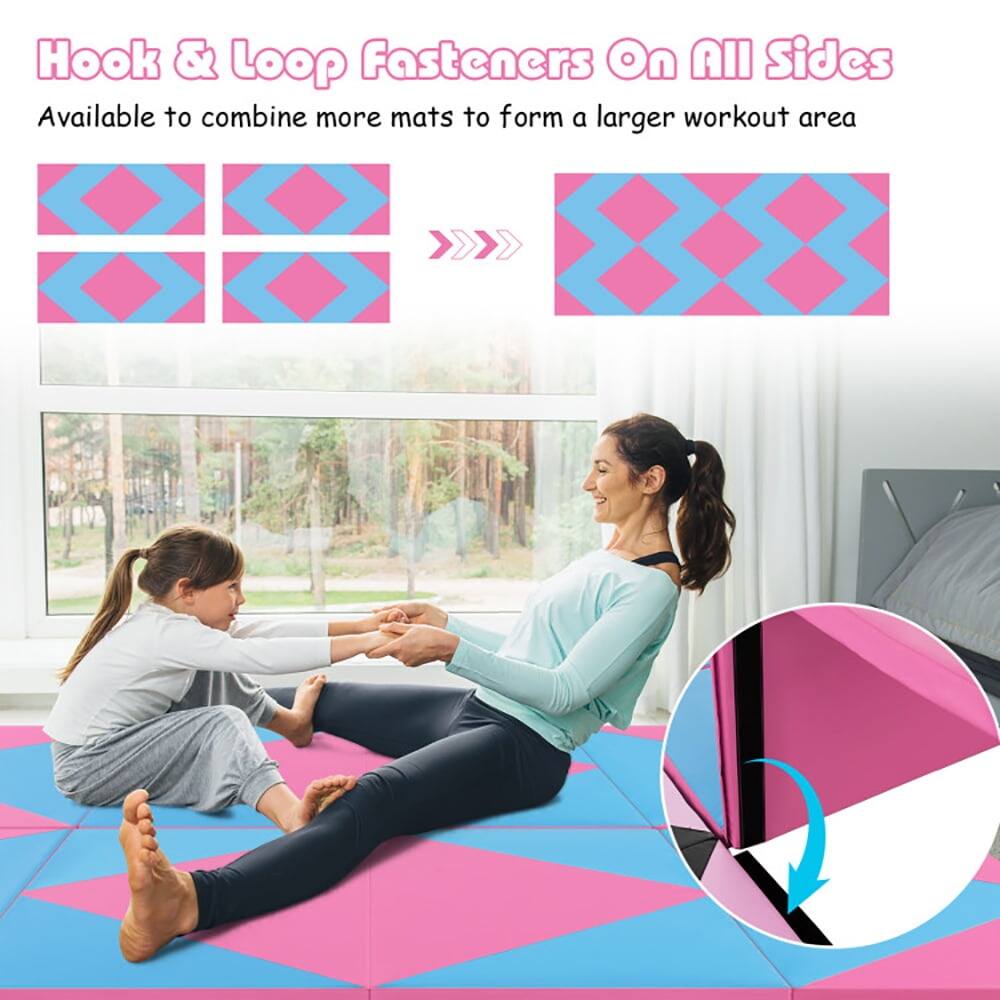 Hook & Loop Fasteners On All Sides  
Available to combine more mats to form a larger workout area