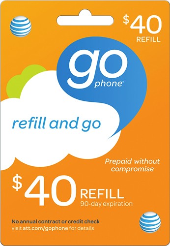  AT&amp;T GoPhone - $40 Top-Up Card