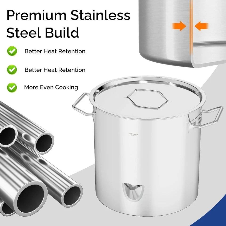 Premium Stainless Steel Build

- Better Heat Retention
- Better Heat Retention
- More Even Cooking