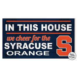 Jardine - Syracuse 11'' x 20'' Indoor/Outdoor In This House Sign - Orange