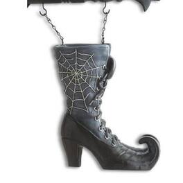 K&K Interiors - K&K Halloween Witch Boot Arrow Replacement Sign 10.5 Inch - Arrow Sold Separately - Black