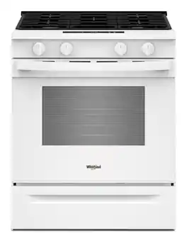 Whirlpool - 5.0 Cu. Ft. Freestanding Slide-In Gas Range with No Preheat and Slow Cook Modes - White