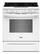 Front. Whirlpool - 30 in. Wide 4 burners 5.0 cu. ft. Freestanding Slide-In Gas Range with No Preheat and Slow Cook Modes - White.