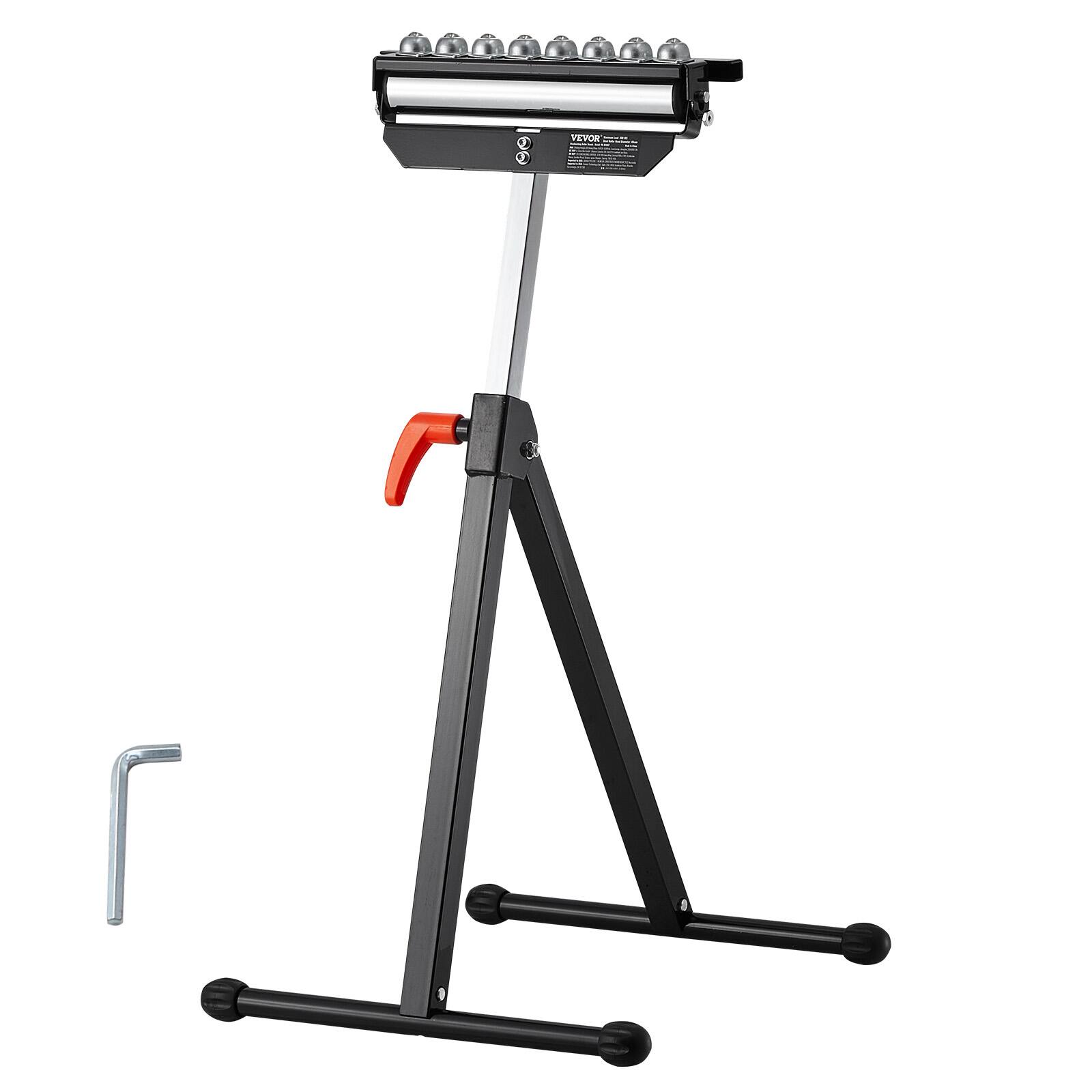Alt View 5. VEVOR - Roller Stand, 300 lb Load Capacity, 26.8-42.5 in Adjustable Height, Folding Heavy Duty - Black.
