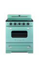 Unique Appliances - 30 in. Wide 5 Elements Classic Retro 3.9 Cu. Ft. Freestanding Induction Range with Air Fry - Ocean Mist Turquoise
