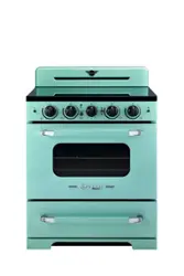Unique Appliances - Classic Retro 3.9 Cu. Ft. Freestanding Induction Range with Air Fry - Ocean Mist Turquoise - Front_Zoom