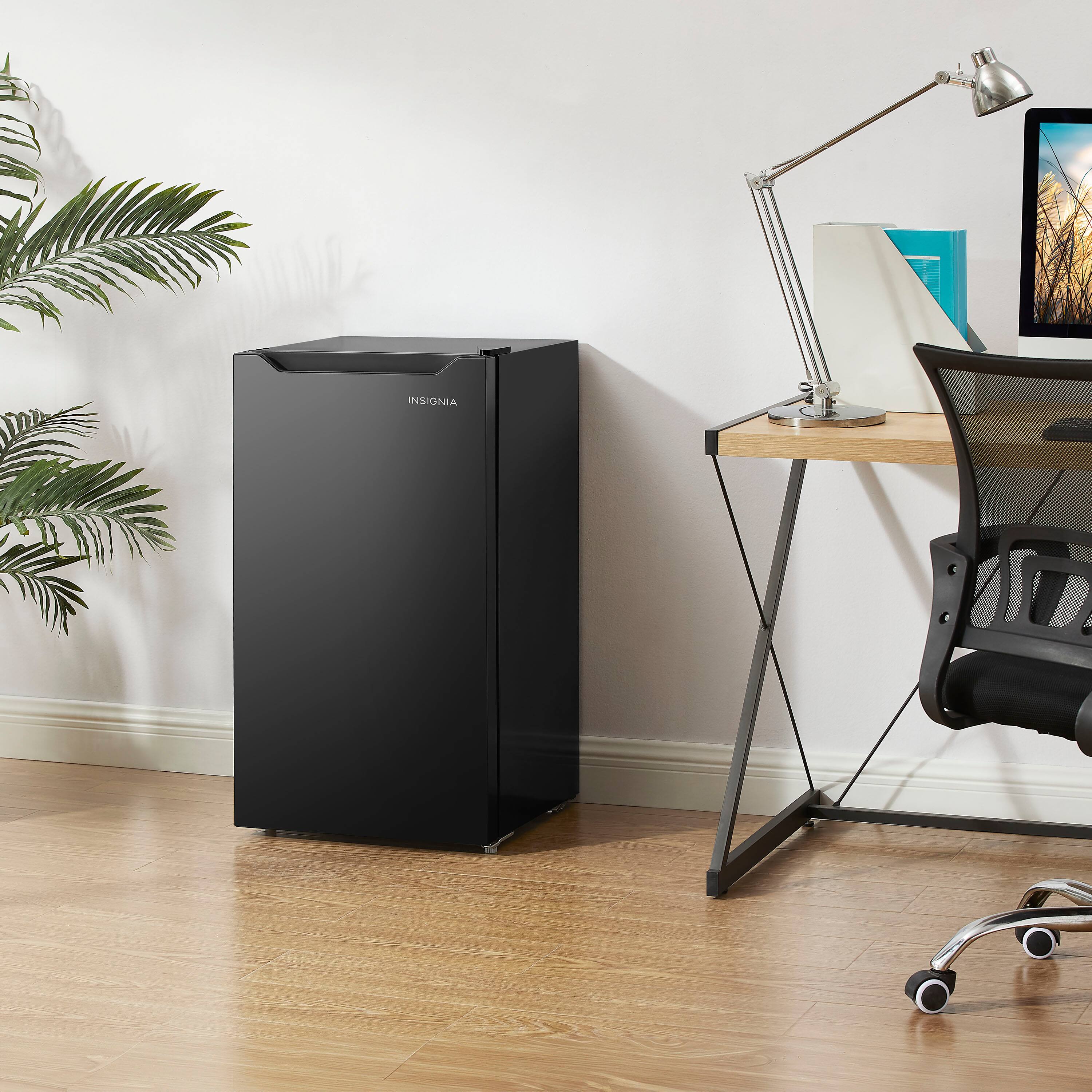 Alt View 8. Insignia™ - 3.3 Cu. Ft. Mini Fridge with Door Storage and ENERGY STAR Certification - Black.