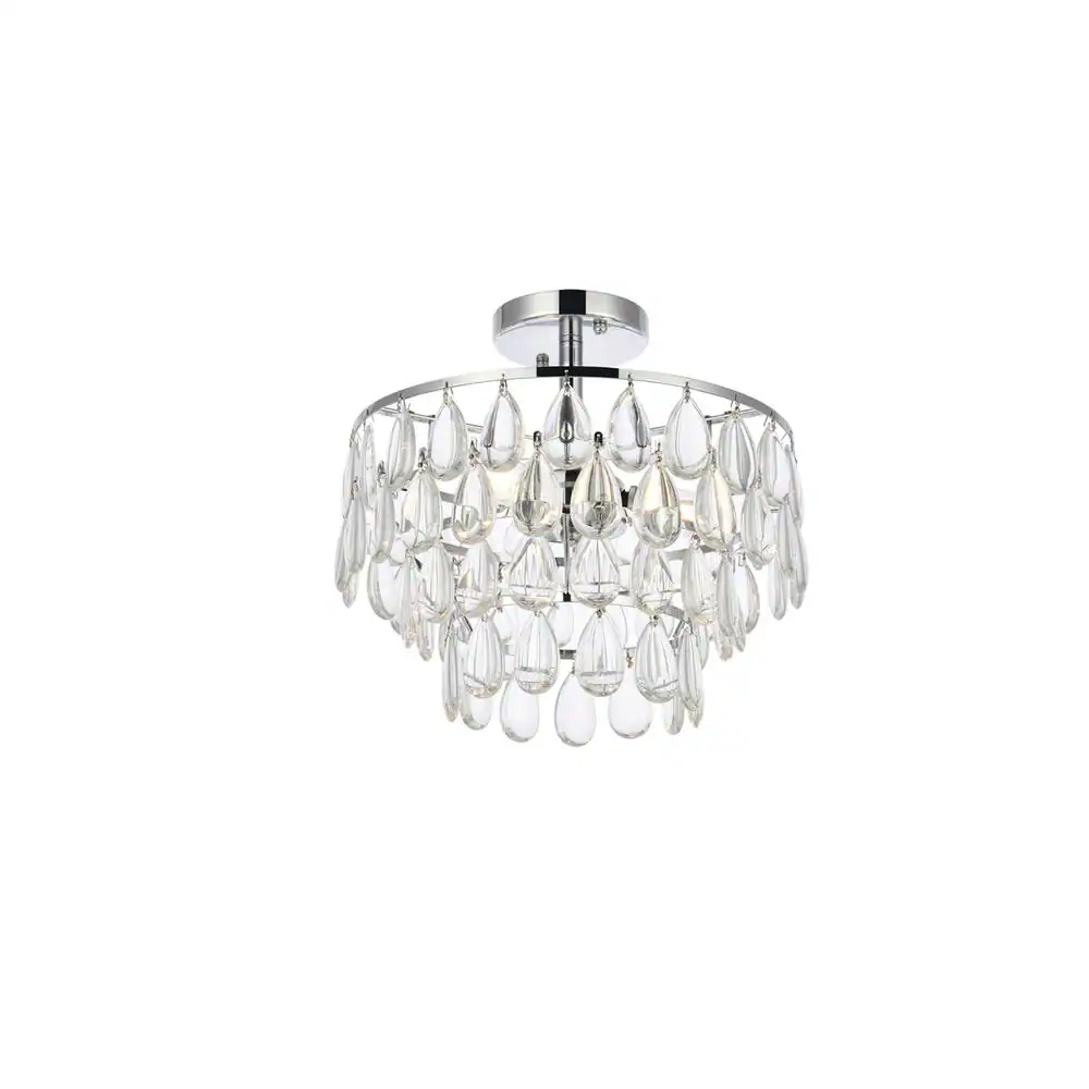 Alt View 4. Elegant Lighting - Mila 14 inch flush mount in chrome - Chrome.