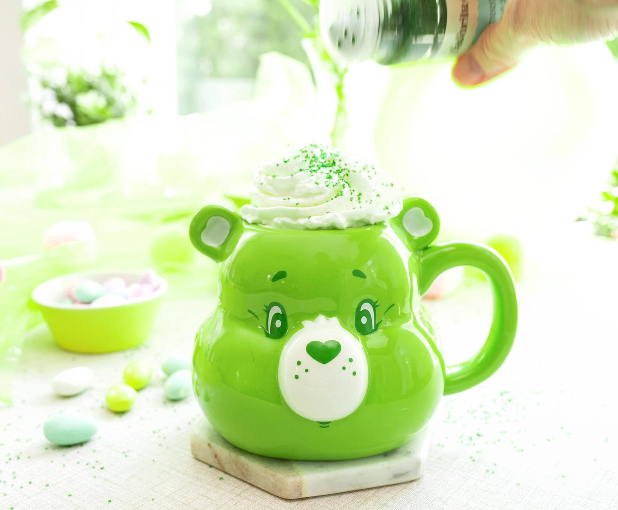 Alt View 2. Silver Buffalo - Care Bears Good Luck Bear 3D Sculpted Ceramic Mug | Holds 20 Ounces - Green.