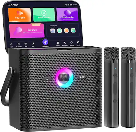 Ikarao
OWN
3:45 PM
YouTube Free karaoke version - Search
Music library Enjoy every relaxing moment
Local media Offline music and video
Premium
More Apps
Karafun 50K+ songs - Queue & remote control
AUX Bluetooth WiFi Light Quick Start Music Mic effect Setting Service
8/0