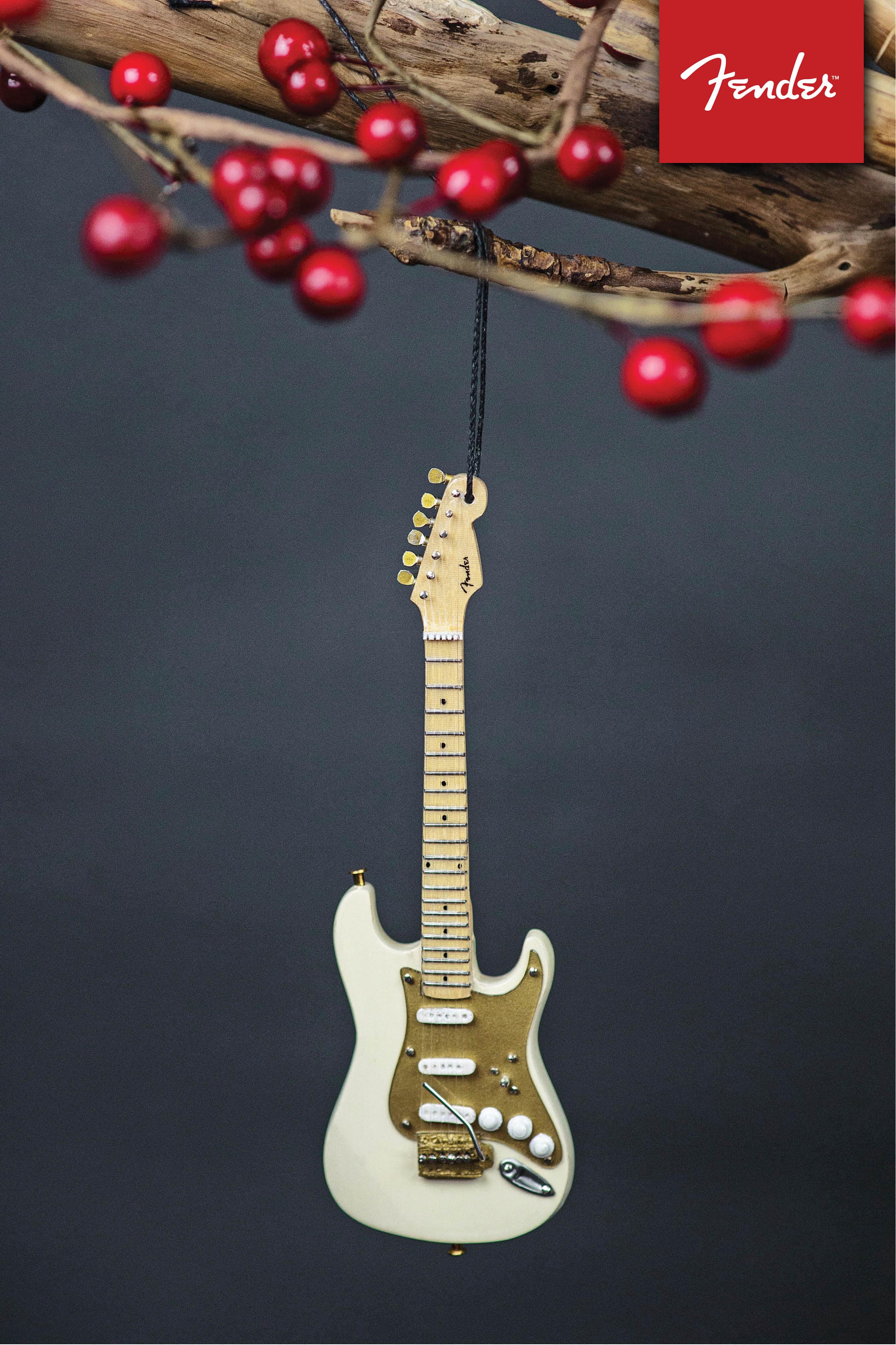 Axe Heaven - Fender 50s Cream Stratocaster Mini Guitar Ornament Collectible Display Model