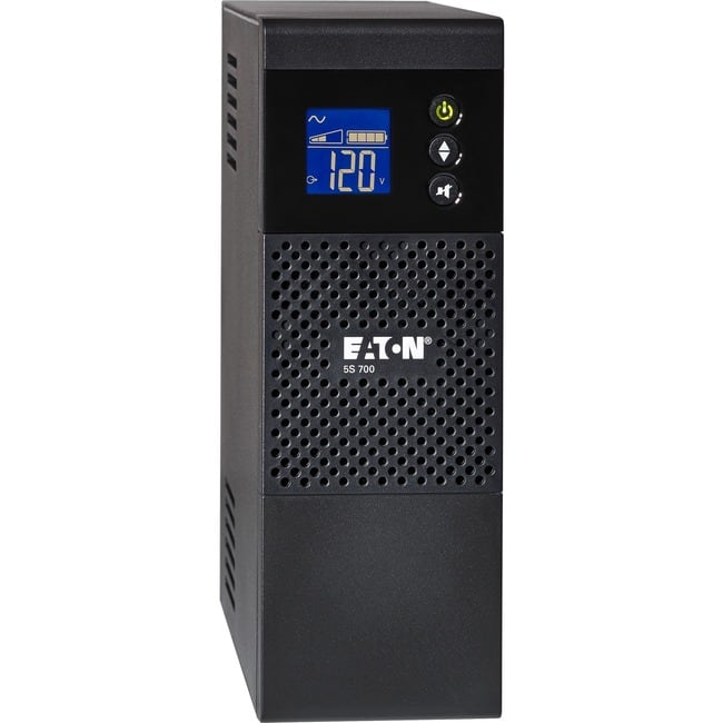 Eaton - 5S UPS 700 VA 420 Watt 120V Line-Interactive Battery Backup Tower USB LCD - Tower - 2 Minute Stand-by - 110 V AC - Unknown