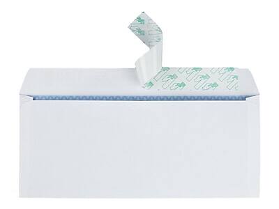 Alt View 2. Quality Park - Self Seal Security Tinted #10 Business Envelopes, 4 1/8" x 9 1/2", 500/Box - White Wove.