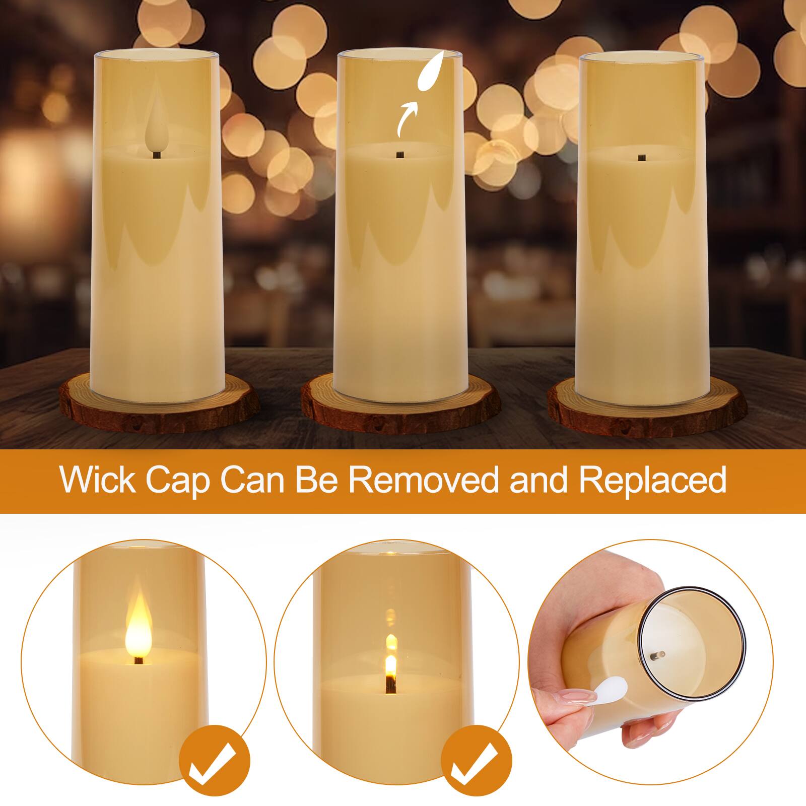 Wick Cap Can Be Removed and Replaced