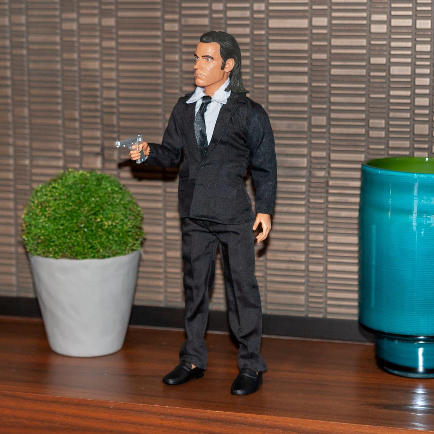 Alt View 3. Beeline Creative - Pulp Fiction Vincent Vega Talking Figure | Pulp Fiction Action Figure | 13" Tall - Black.