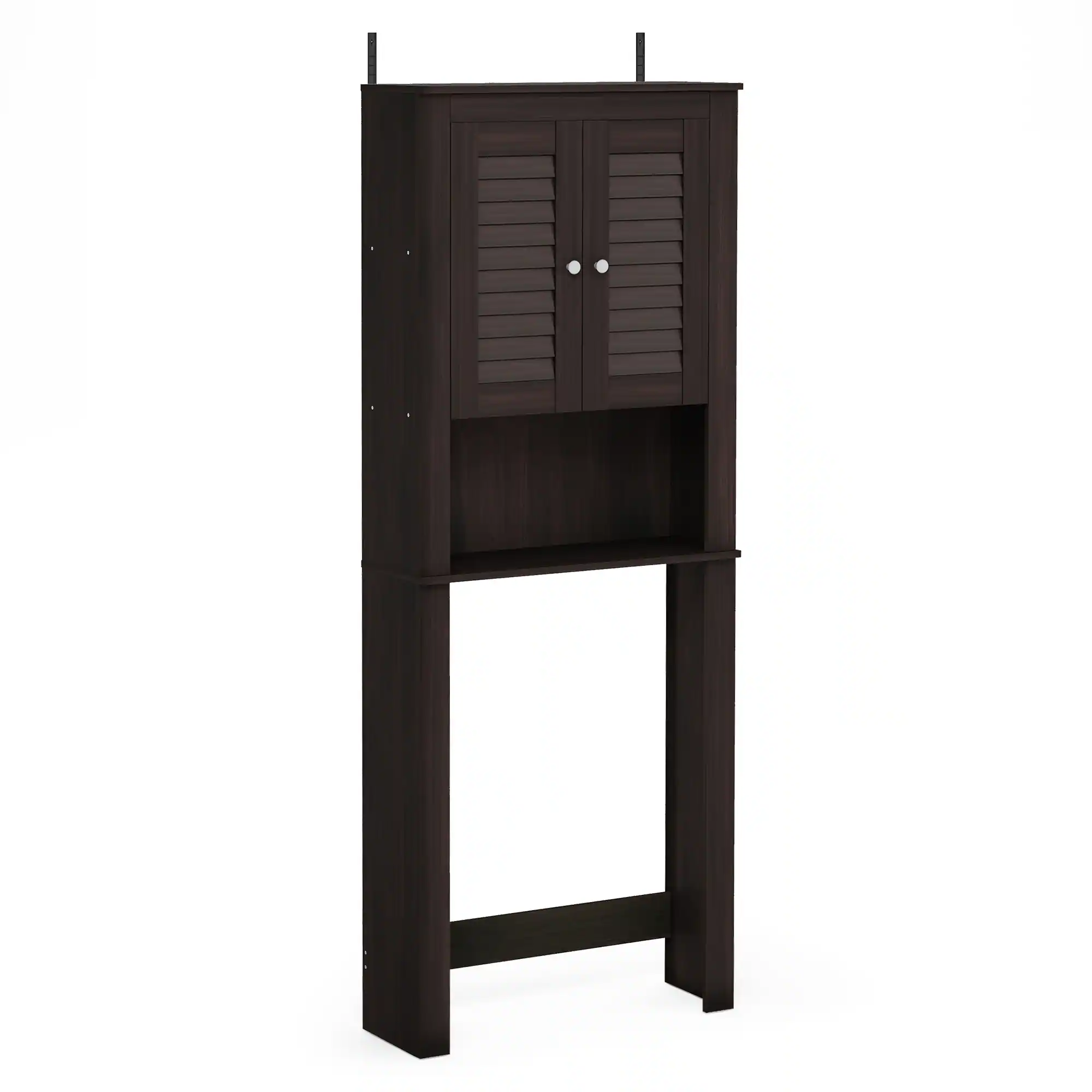 Furinno - Indo Louver Door Bath Cabinet - Espresso