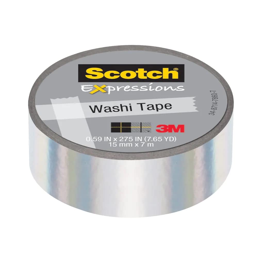 Scotch Expressions Washi Tape  
3M  
0.59 IN x 275 IN (7.65 YD)  
15 mm x 7 m