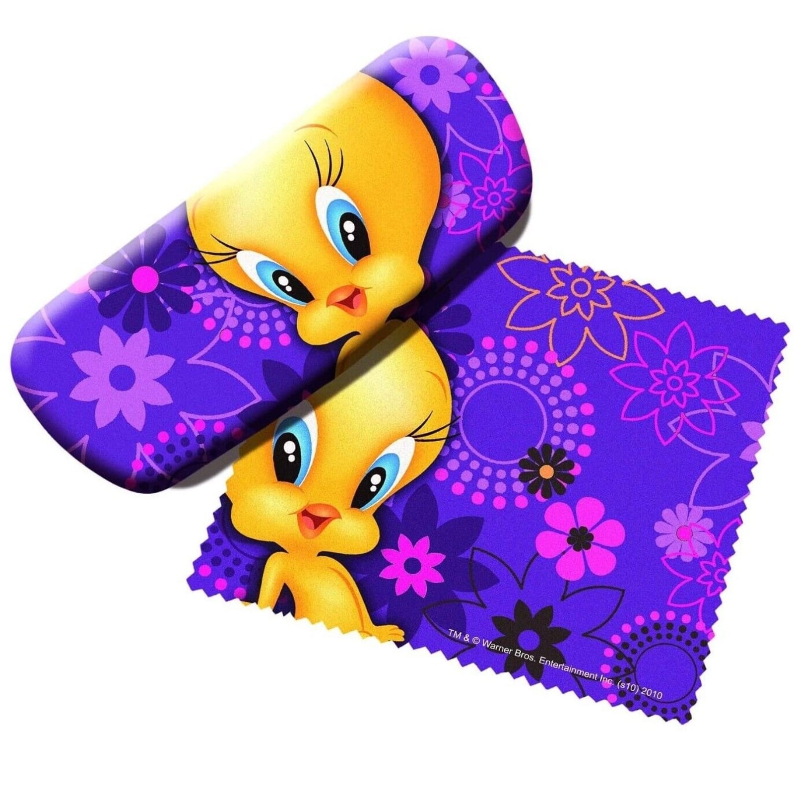 Spoontiques - Looney Tunes Tweety Bird Eyeglass Case with Lens Cloth - Purple