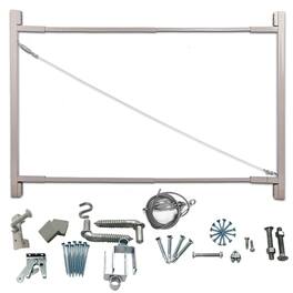Adjust-A-Gate - Steel Frame Gate Building Kit, 36"-72" Wide Opening Up To 6' High - Black