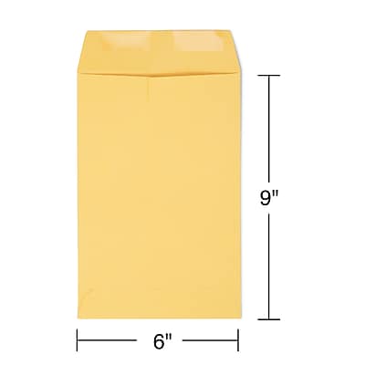 Alt View 2. Staples - Gummed Kraft Catalog Envelopes, 6" x 9", 500/Box - Brown.