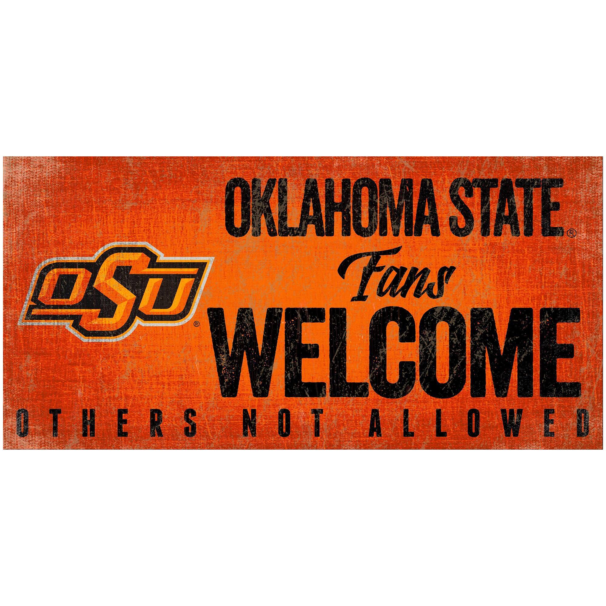 Oklahoma State Cowboys 6" x 12" Fans Welcome Sign