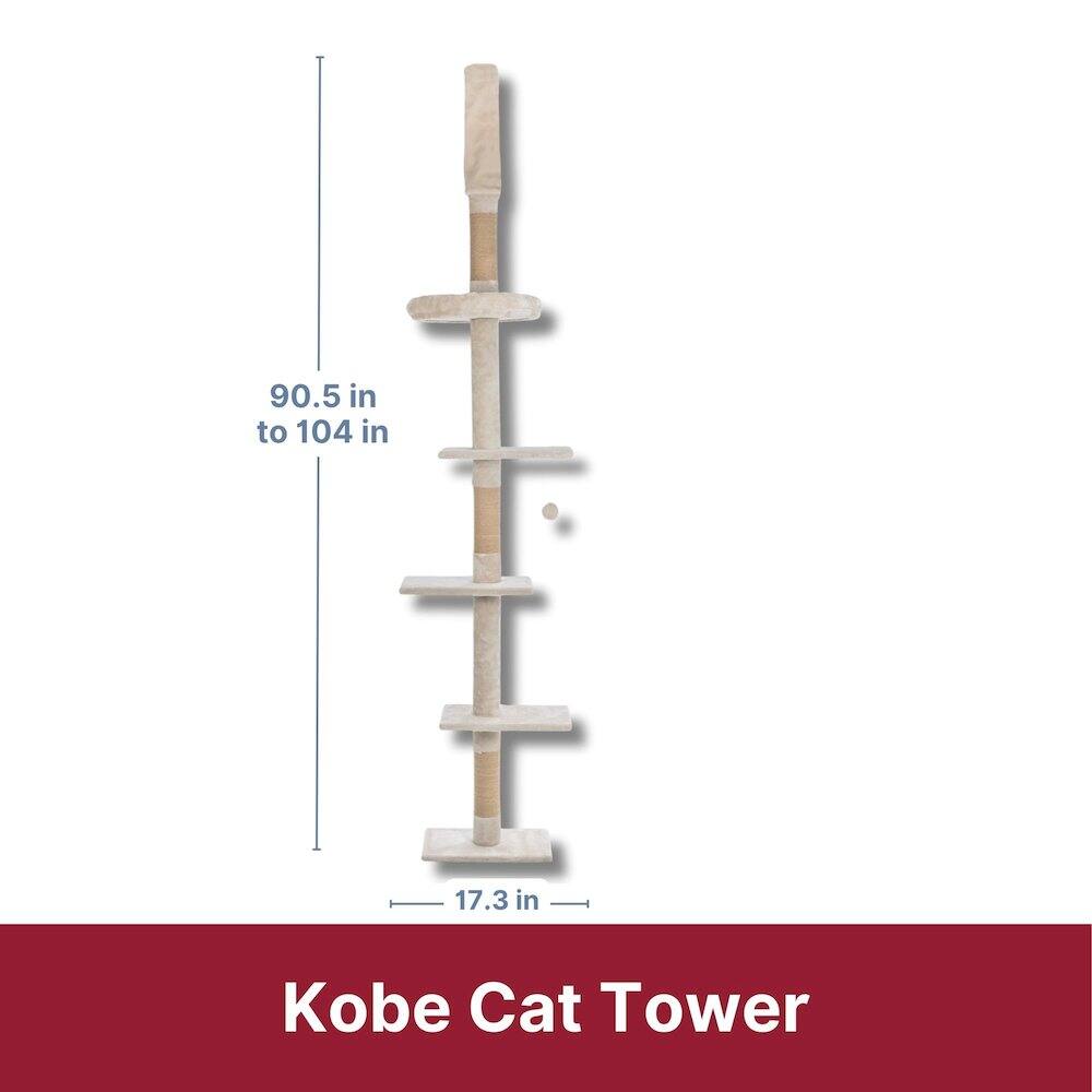 90.5 in to 104 in  
17.3 in  
Kobe Cat Tower
