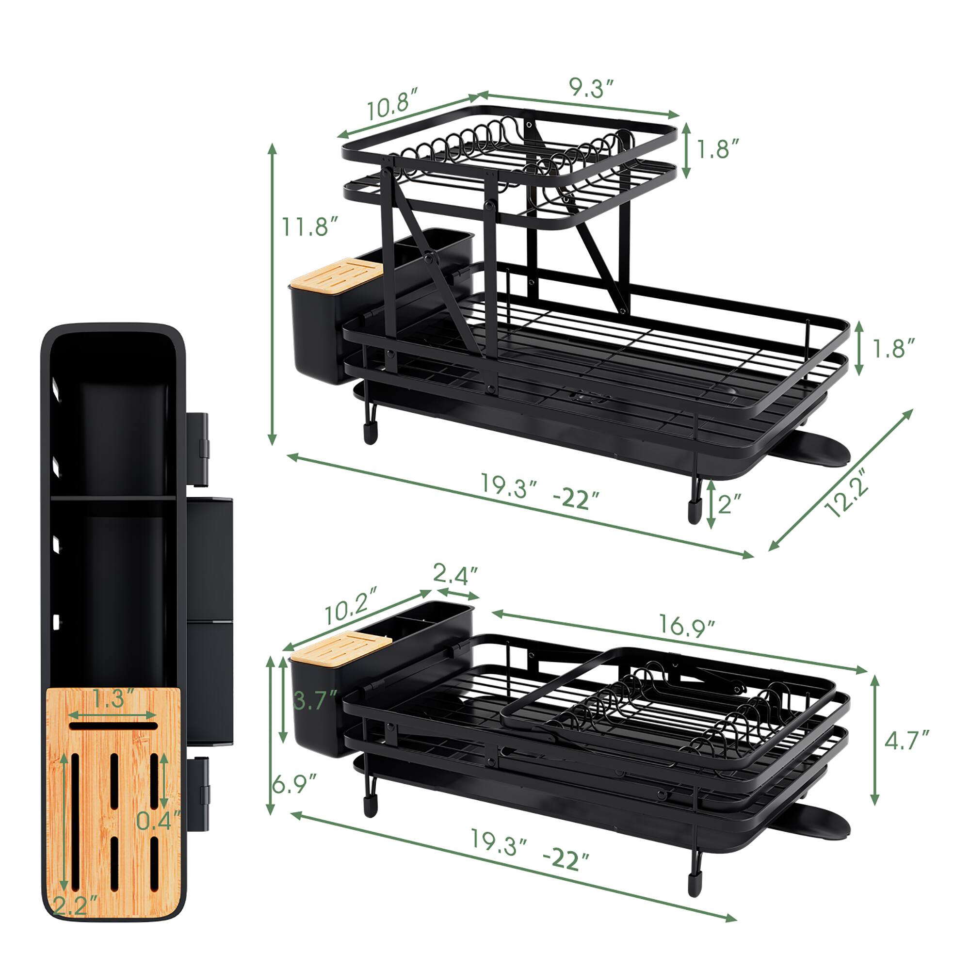 10.8"  
9.3"  
1.8"  
11.8"  
1.8"  
19.3" - 22"  
2.4"  
10.2"  
2"  
16.9"  
12.2"  
1.3"  
3.7"  
4.7"  
2.2"  
0.4"  
6.9"  
19.3" - 22"