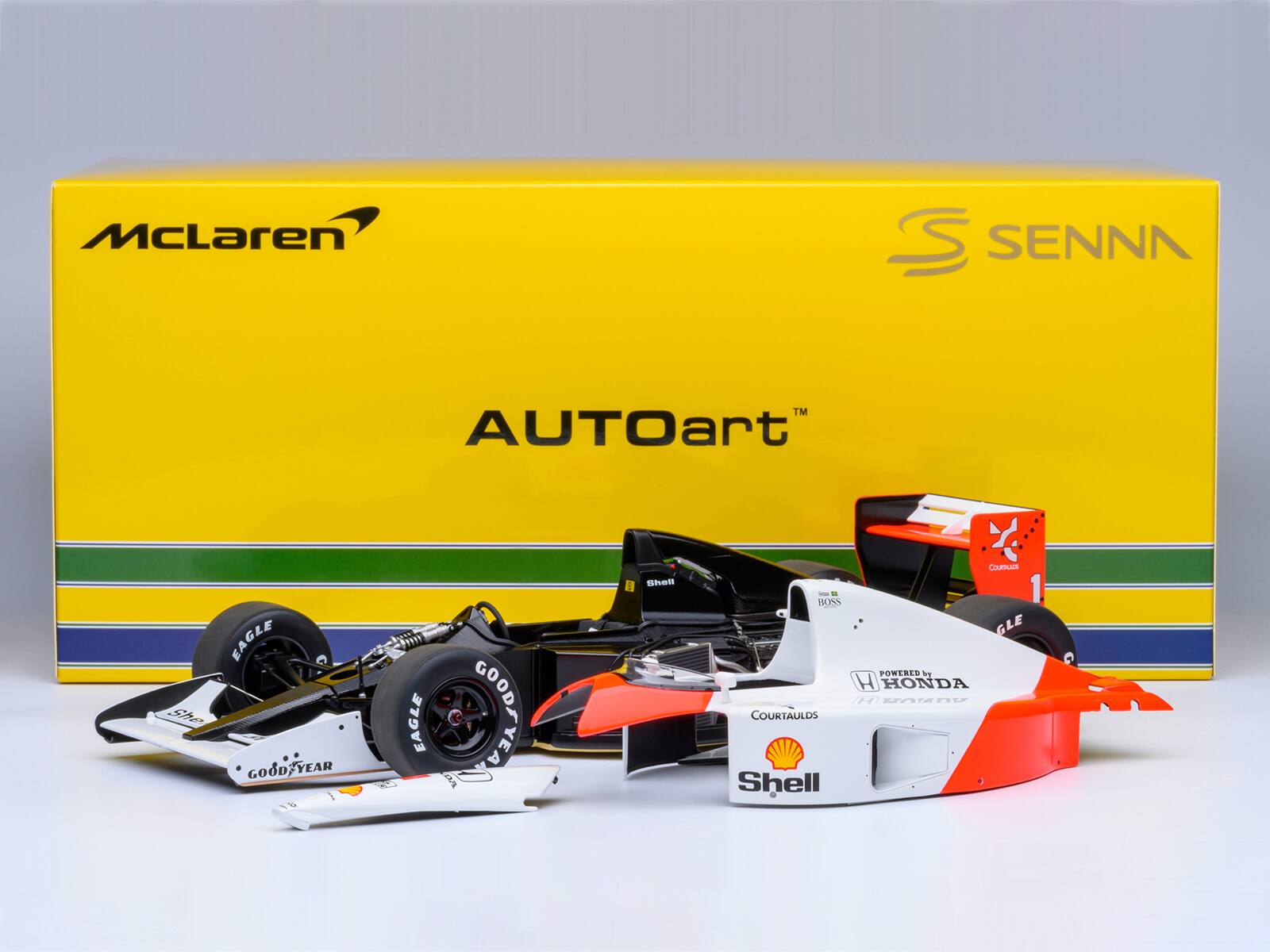 McLaren  
Senna  
AUTOart  
EAGLE GOOD YEAR  
EAGLE GOOD YEAR CAFA  
Shell  
BOSS COURTAULDS  
Shell  
POWERED by HONDA