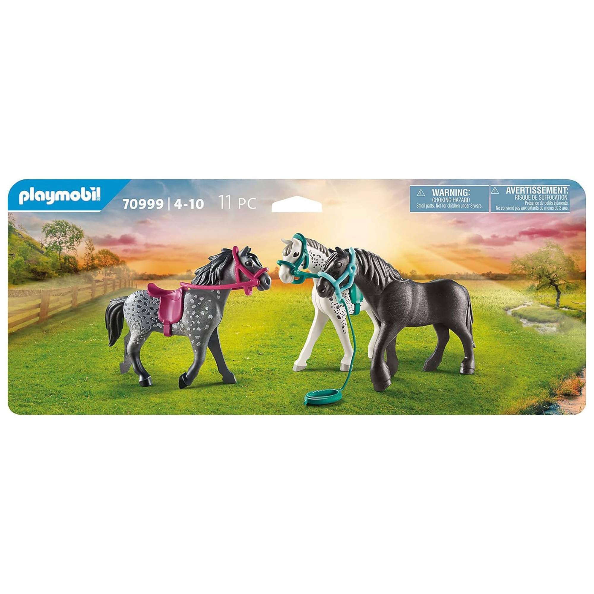 playmobil  
70999 | 4-10 | 11 PC  

WARNING: CHOKING HAZARD  
Small parts. Not for children under 3 years.  

AVERTISSEMENT:  
RISQUE DE SUFFOCATION  
Ne convient pas aux enfants de moins de 3 ans.