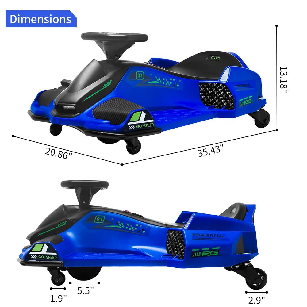 Dimensions  
- Length: 35.43"  
- Width: 20.86"  
- Height: 13.18"  
- Seat Height: 5.5"  
- Wheel Diameter: 2.9"  
- Base Width: 1.9"