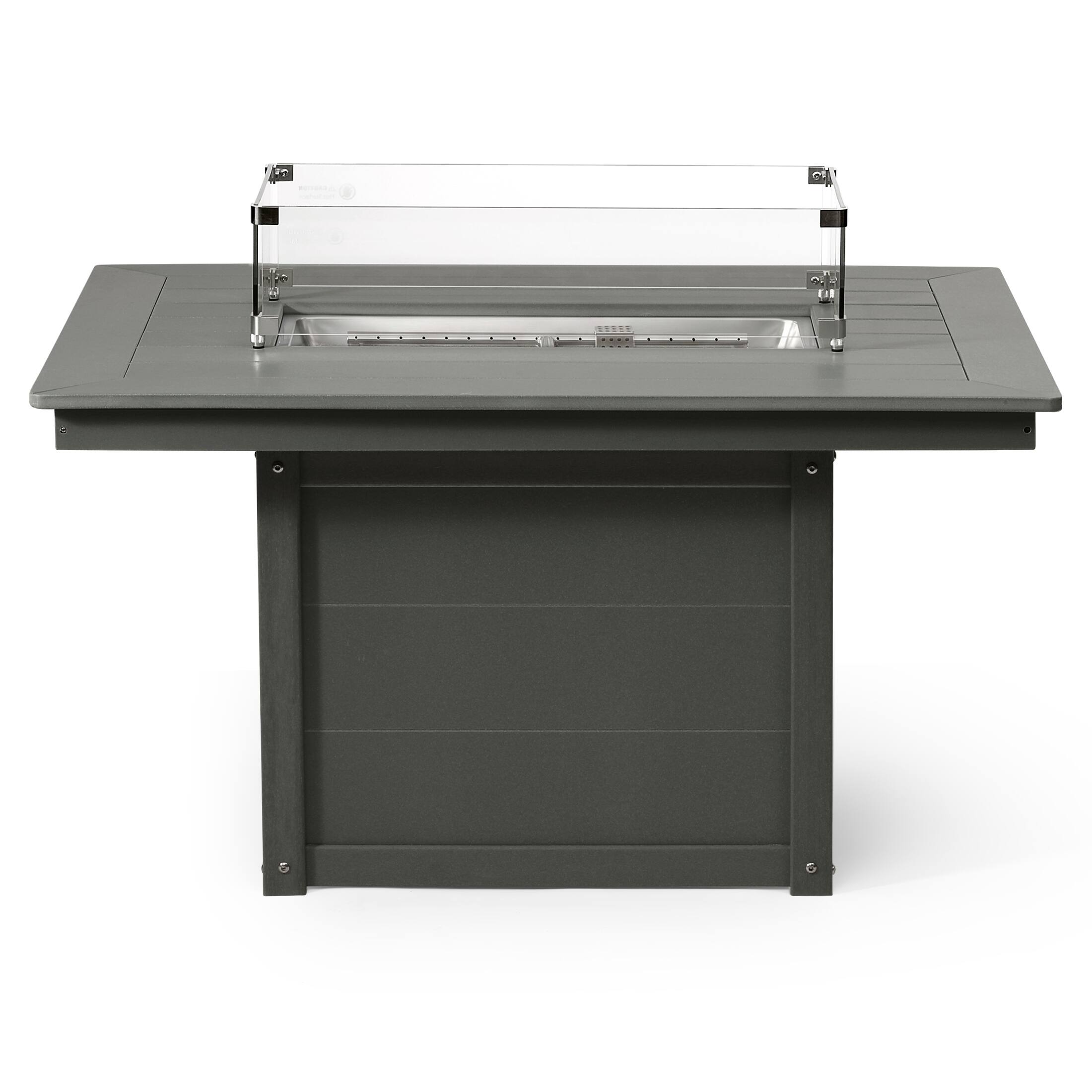 Back. WestinTrends - WestinTrends Helios 46" Modern Outdoor 55,000 BTU Patio Gas Propane Rectangle Deck Fire Pit Table - Gray.