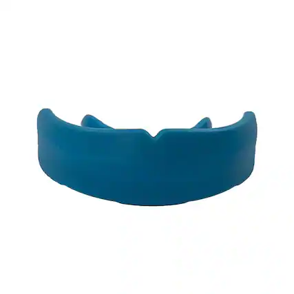 Front. Amber Sporting Goods - Amber Fight Gear Power Mouthpiece with Case, Adult, Blue - Blue.