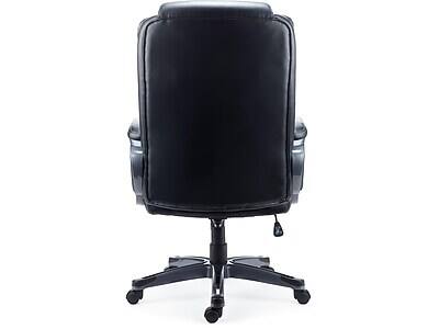 Alt View 2. Staples - Staples Mcallum Ergonomic Bonded Leather Swivel Manager Chair, Black (51473) - Black.