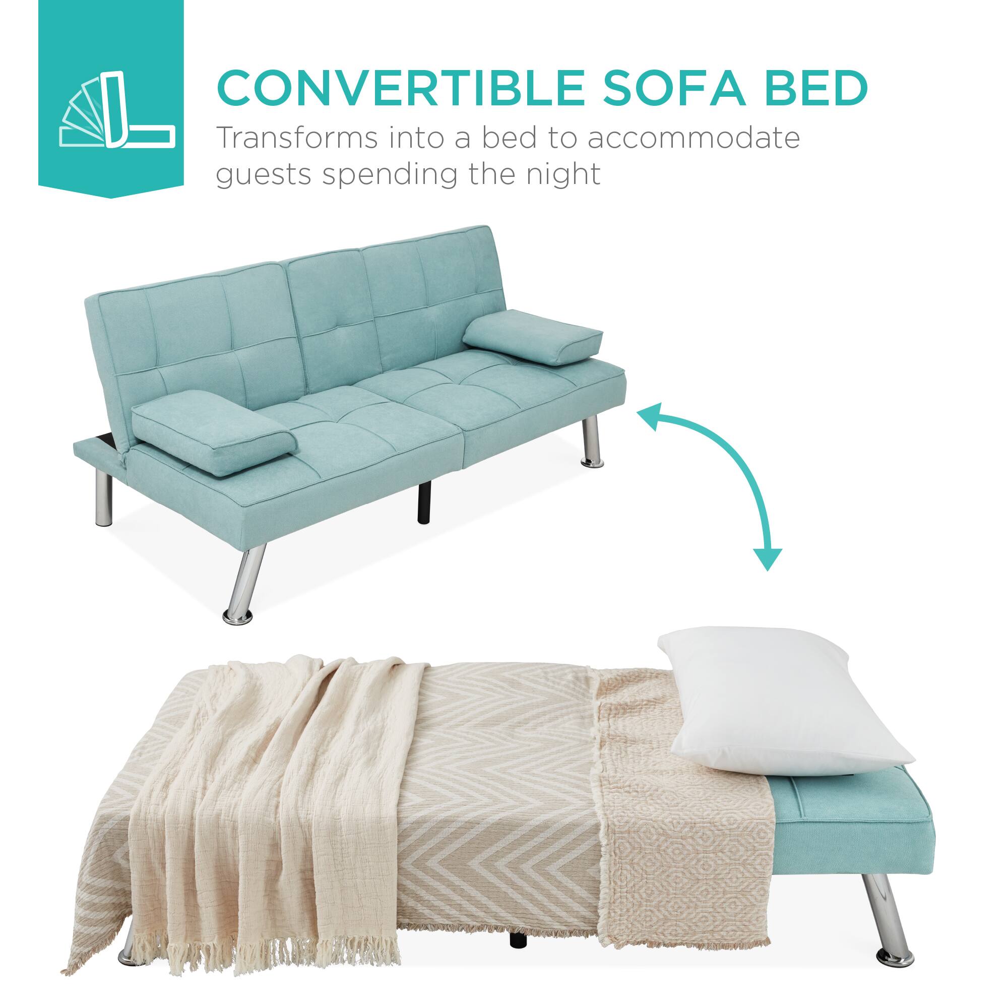 CONVERTIBLE SOFA BED  
Transforms into a bed to accommodate guests spending the night