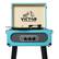 Alt View 6. Victor Audio - Victor Andover 5-in-1 Turntable Music Center - Turquoise.