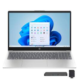 HP - 15.6" HD Laptop,Intel Core i5-1334U,32GB DDR4,2TB SSD+160GB Dock Set,Iris Xe Graphics,HD Camera,Win 11 Pro - Silver