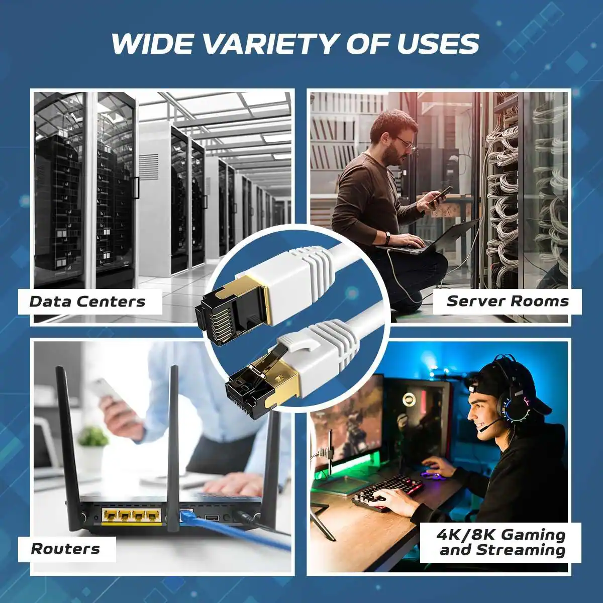 WIDE VARIETY OF USES

- Data Centers
- Server Rooms
- Routers
- 4K/8K Gaming and Streaming