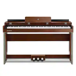 Donner music - Donner DDP-200 Wooden Dynamic Hammer Action 88 Key Weighted Upright Digital Piano - Mahogany