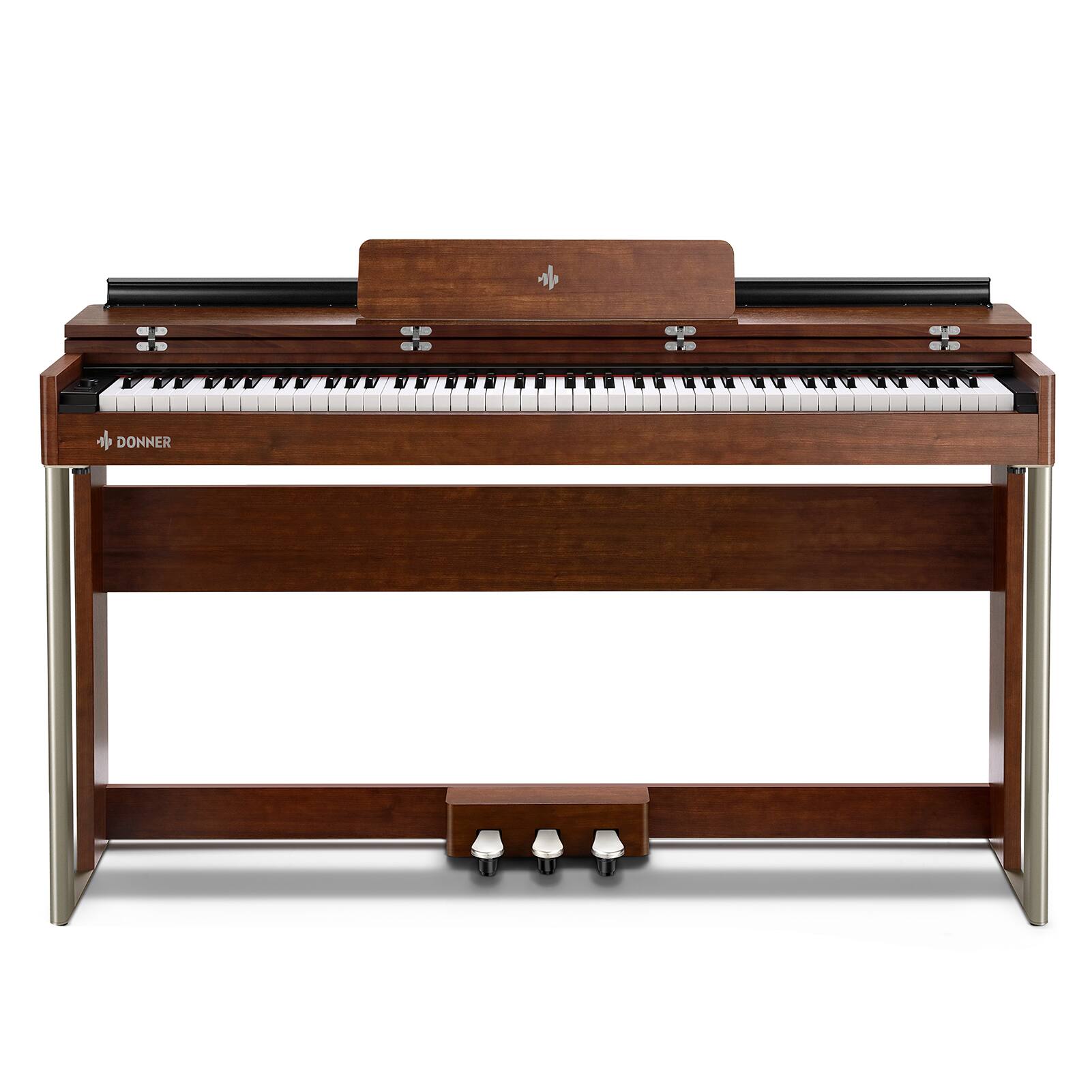 Donner music - Donner DDP-200 Wooden Dynamic Hammer Action 88 Key Weighted Upright Digital Piano - Mahogany