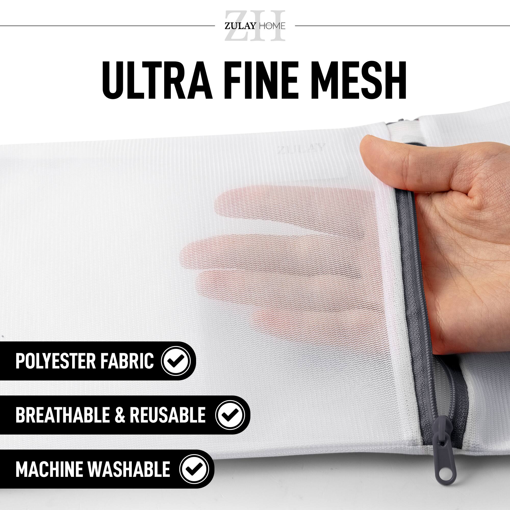 ZULAY HOME ULTRA FINE MESH  
POLYESTER FABRIC  
BREATHABLE & REUSABLE  
MACHINE WASHABLE